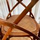 4 chaises bois et cannage style bistrot