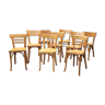 Lot 9 chaises bistrot baumann et diverses