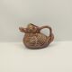 Brown duck-shaped jug in ceramic Sarreguemines