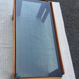 Afra and Tobia Scarpa wood and smoked glass coffee table