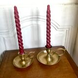 Pair of brass candlesticks