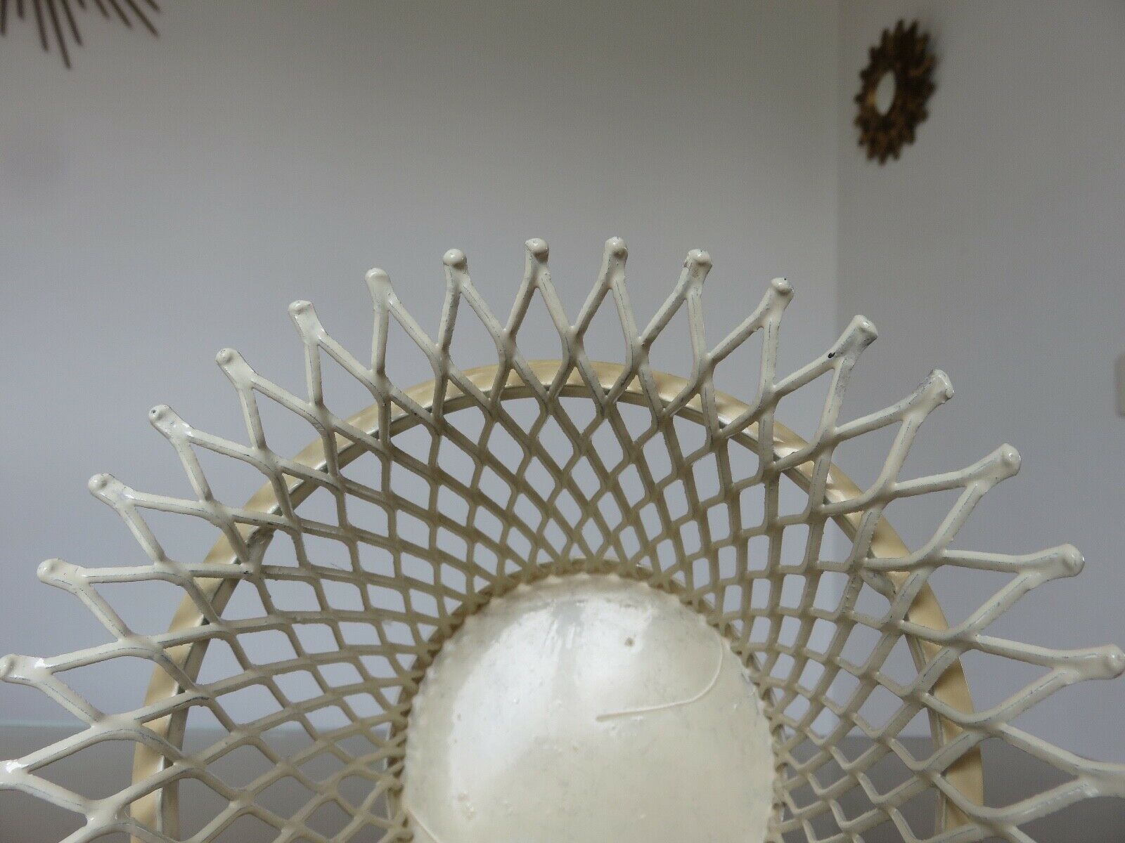 Mathieu Mategot pot cover in expanded metal from the 1950s