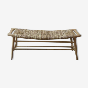 Rattan teak bench