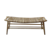Rattan teak bench
