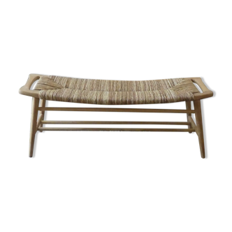 Rattan teak bench