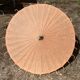 Powder pink paper umbrella and wooden handle
