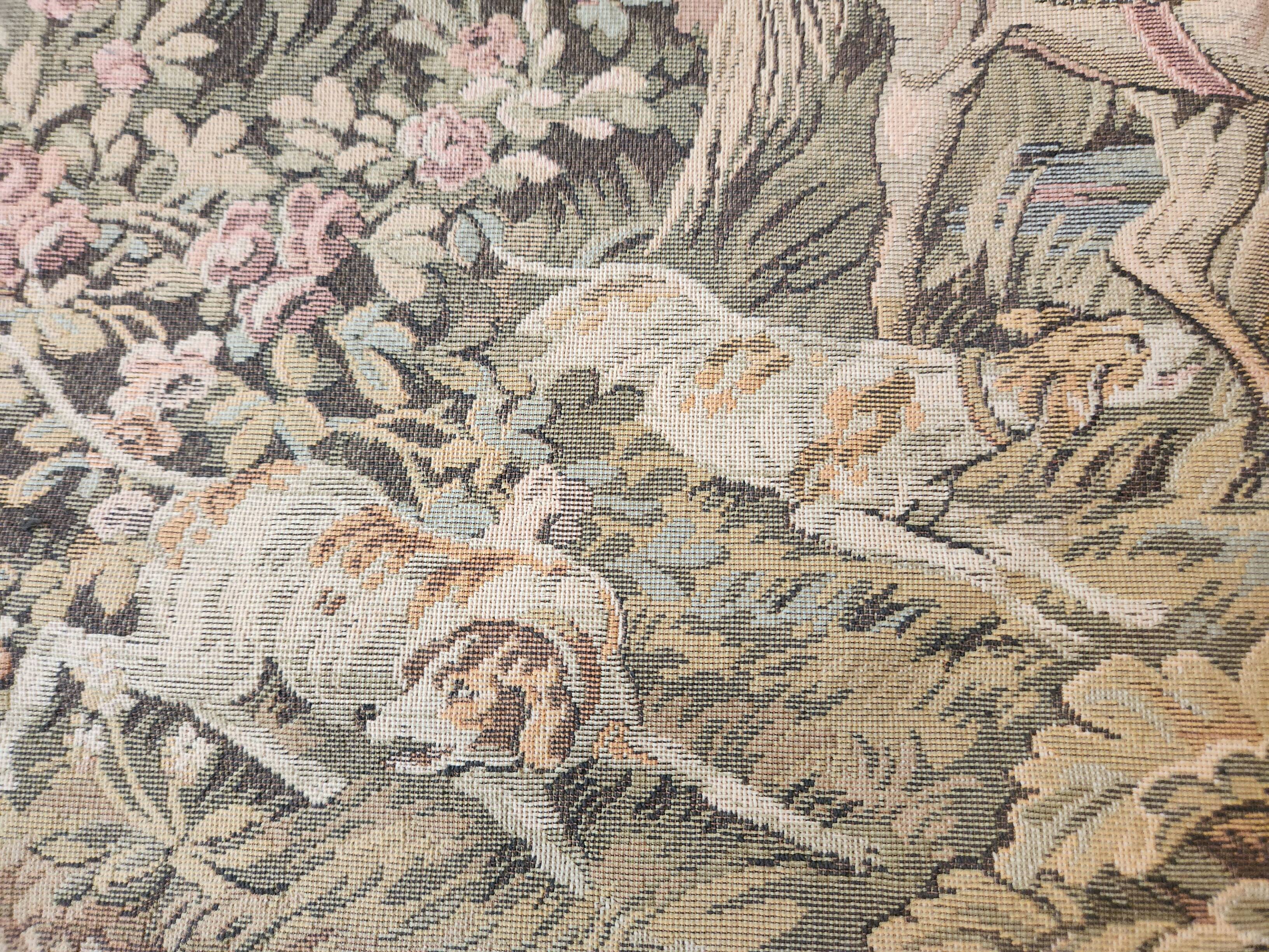 Tapestry Gobelin Hunting Landscape Rococo Jacquard Aubusson Style