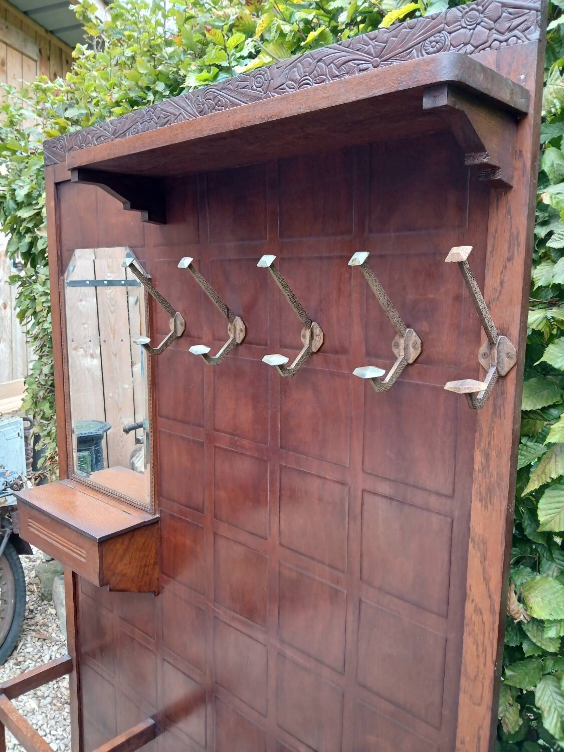 Vestiaire ancien double en chêne- Art déco