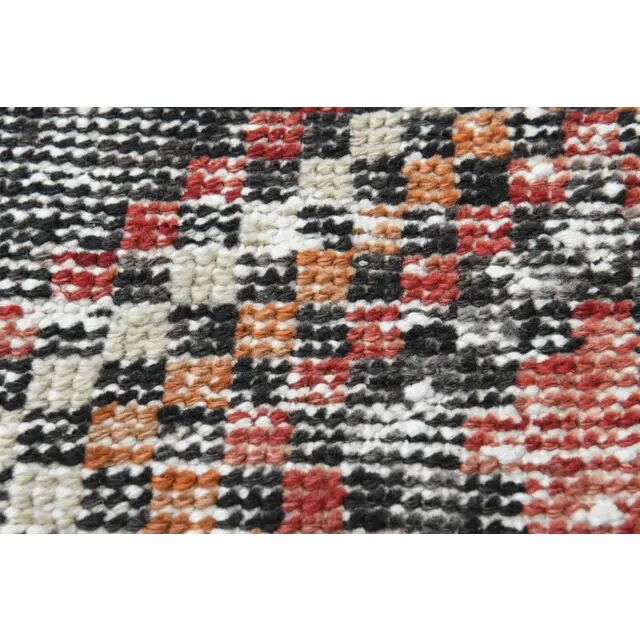 1970s Turkish Oushak Handmade Wool Cotton Red Runner Rug 103x382