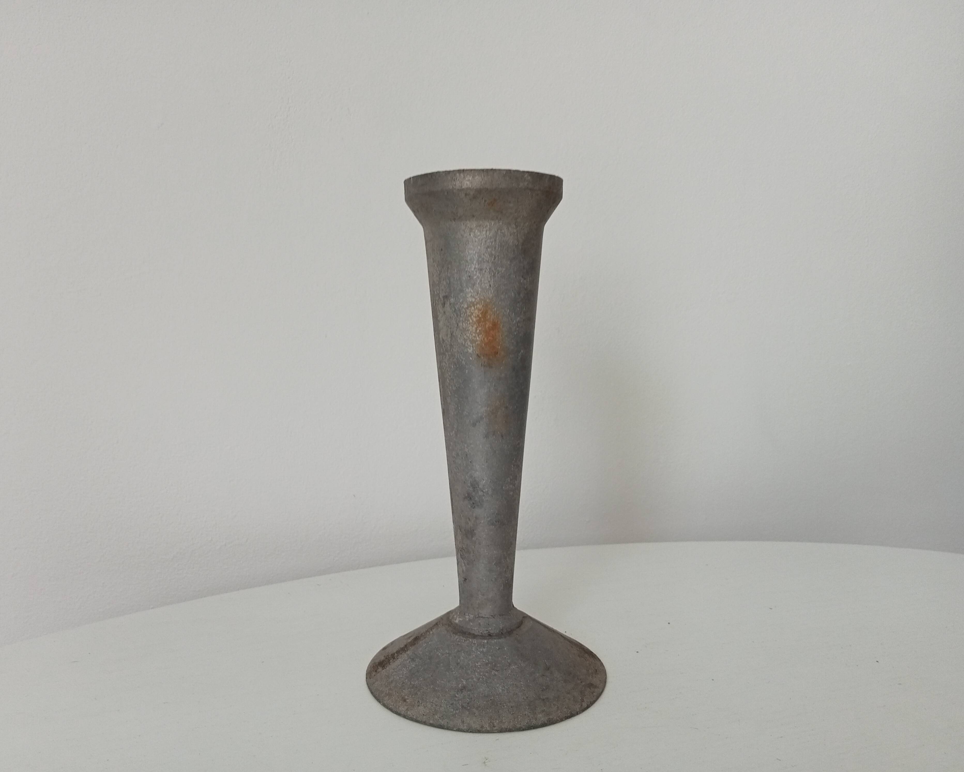Vintage zinc vase