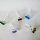 Lot de 5 verres à vin design pieds colorés 1970-1980