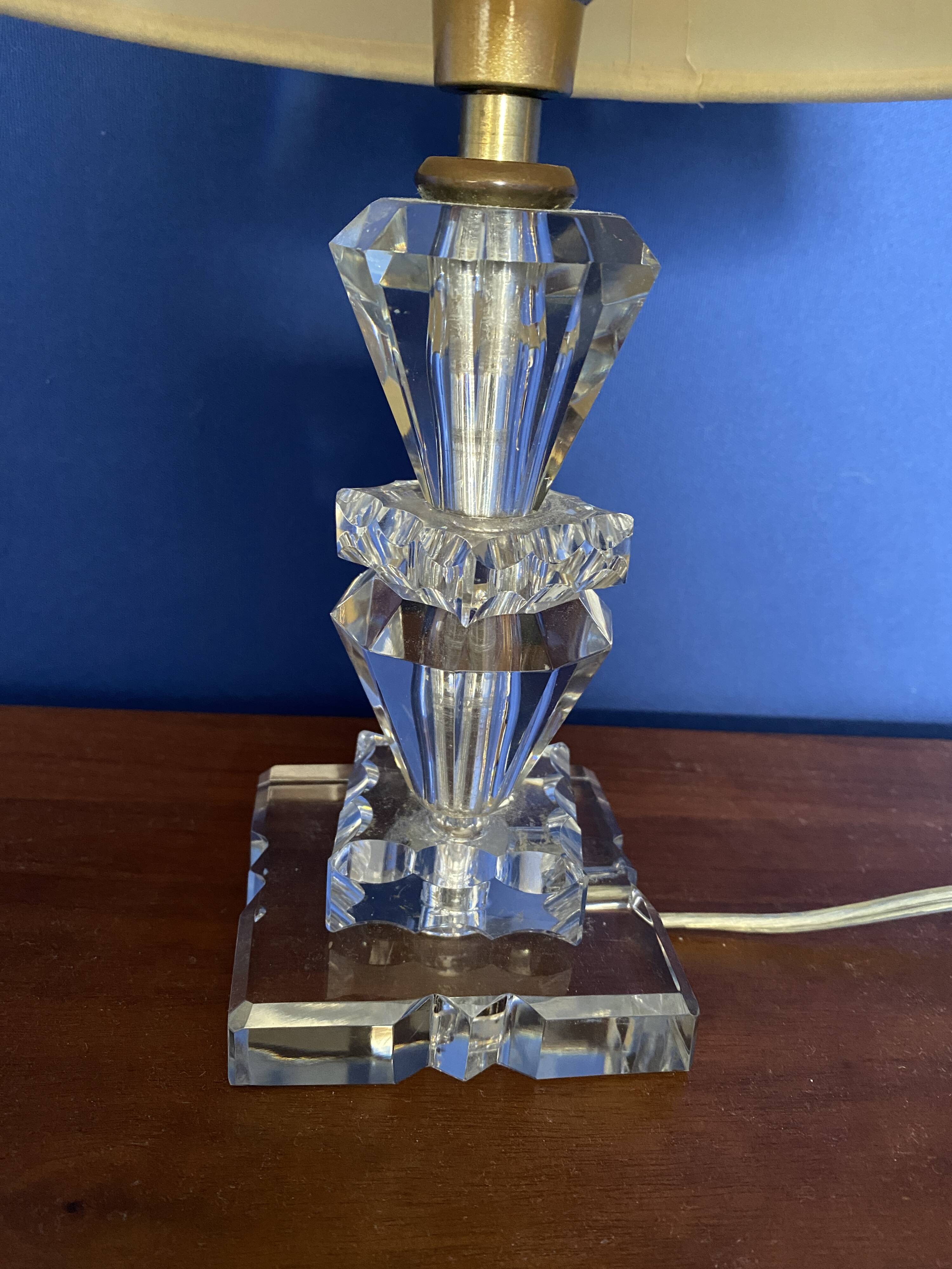 Baccarat - 2 Crystal bedside lamps