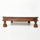 Ancient Indian ritual table of the Bajot type, wood and brass – Rajasthan