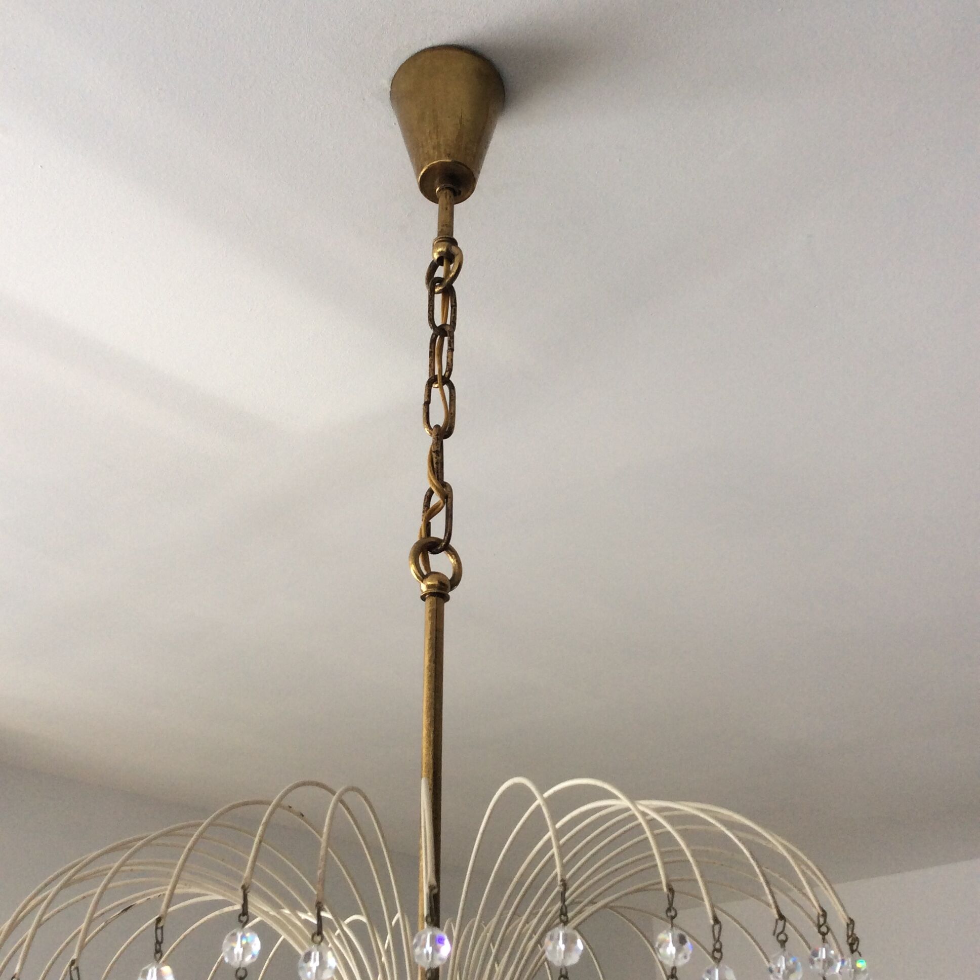 Chandelier crystal stamp basket