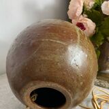 Glazed stoneware lamp base, telescopic socket