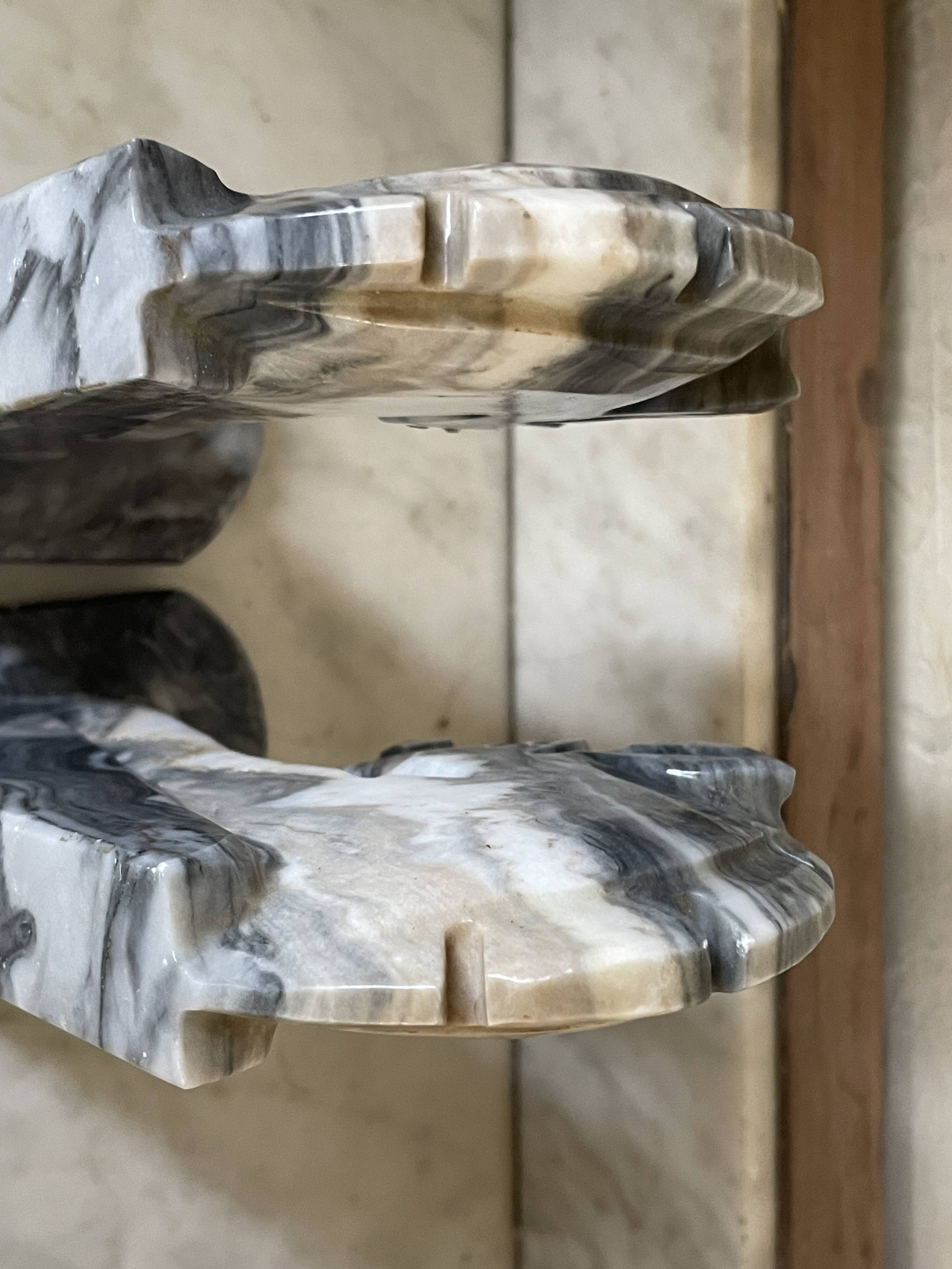 Pair of vintage marble horse head bookends