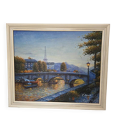 Paris painting signed C.Timma landscape