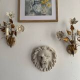 Plaster lion head, early 20th century, Academy of Fine Arts of Saint Gilles, Belgium