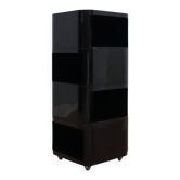 Chariot modulaire vintage noir Kartell Componibili 4970 Anna Castelli des années 1960