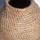 Old basket, burgundy straw and bramble, woven basket, interior decoration