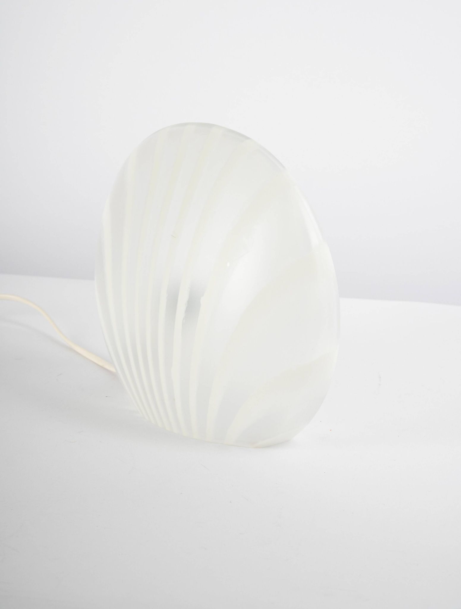 Table lamp in glass with zebra pattern by Peill & Putzler, Germany, 1970s.