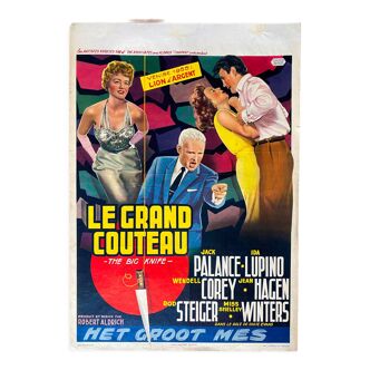 Original cinema poster "The big knife" Ida Lupino, Film Noir 35x51cm 1955