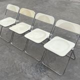 Plia lucite folding chairs Giancarlo Piretti for Castelli set of four
