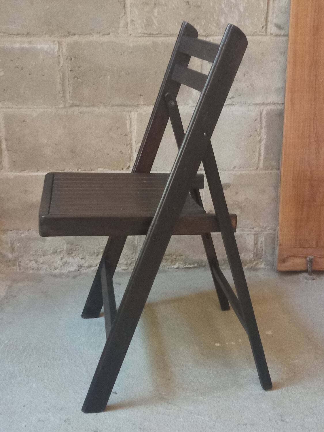 Vintage wooden folding chair