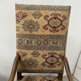 Set of four Louis XIII style high-back armchairs, 20th century.