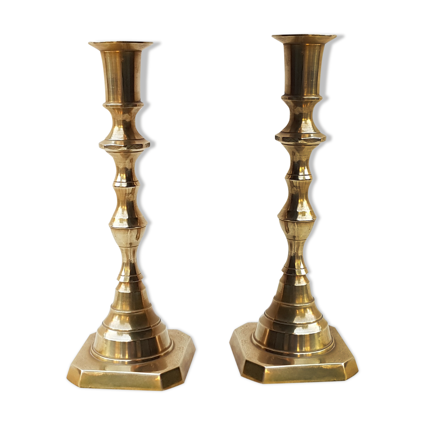 Brass candlestick duo