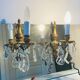 Louis XV wall lights in gilded bronze with pendants, mid-20th century / n°2