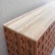 Contemporary Brutalist Carved Wood Sideboard With Travertine Top In review