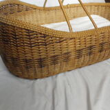 Old infant wicker basket