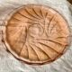 Art Deco pink glass dome cheese plate