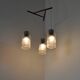 Danish Mid-Century Teak and Glass Ceiling Lamp, 1960s