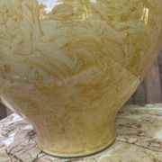 Vintage table lamp in yellow ceramic Nil LPE PM France