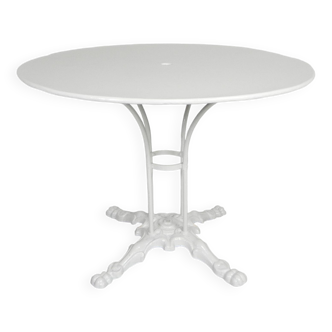 Steel garden table with cast iron base, 1930s