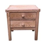 Pair of solid oak bedside tables circa 70-80