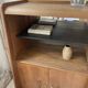 Meuble de rangement secrétaire chêne années 60