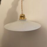 Vintage white opaline pendant light