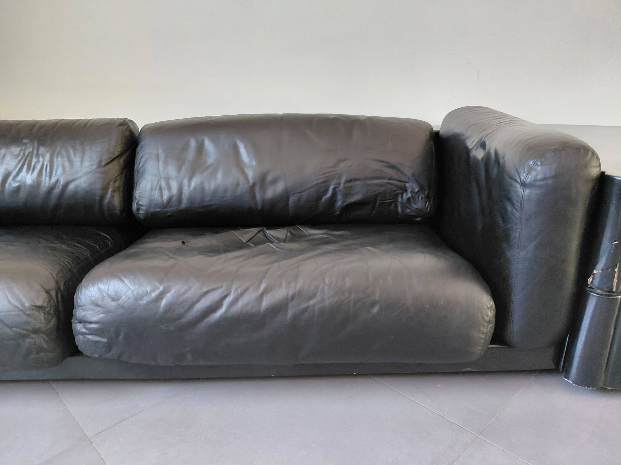 Cini Boeri - Gradual Lounge Sofa Black Leather Knoll/Gavina