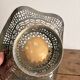 Silver Metal Openwork Vintage Art Deco Fruit Basket