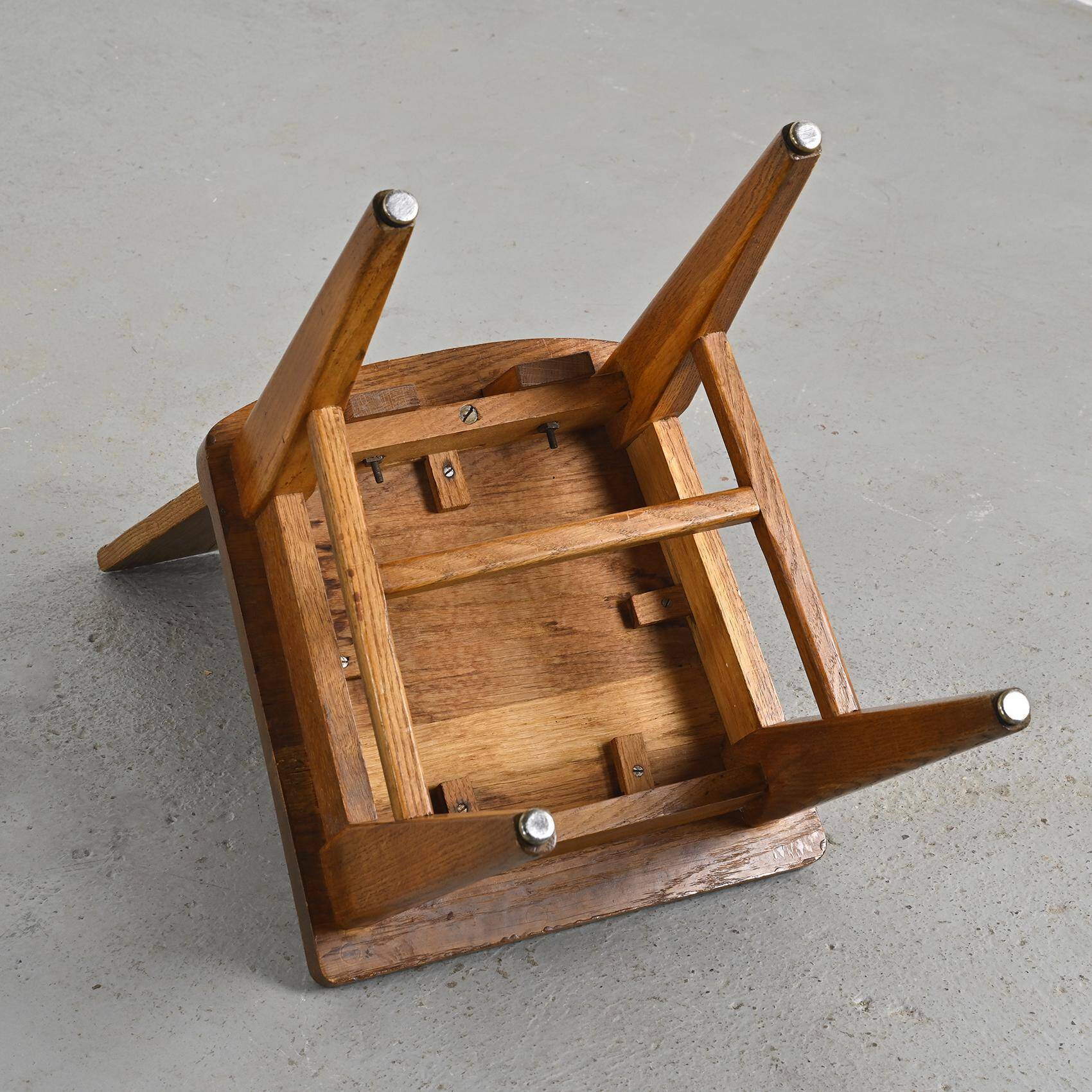 Set of six oak chairs by Henry Jacques Le Même, France circa 1940