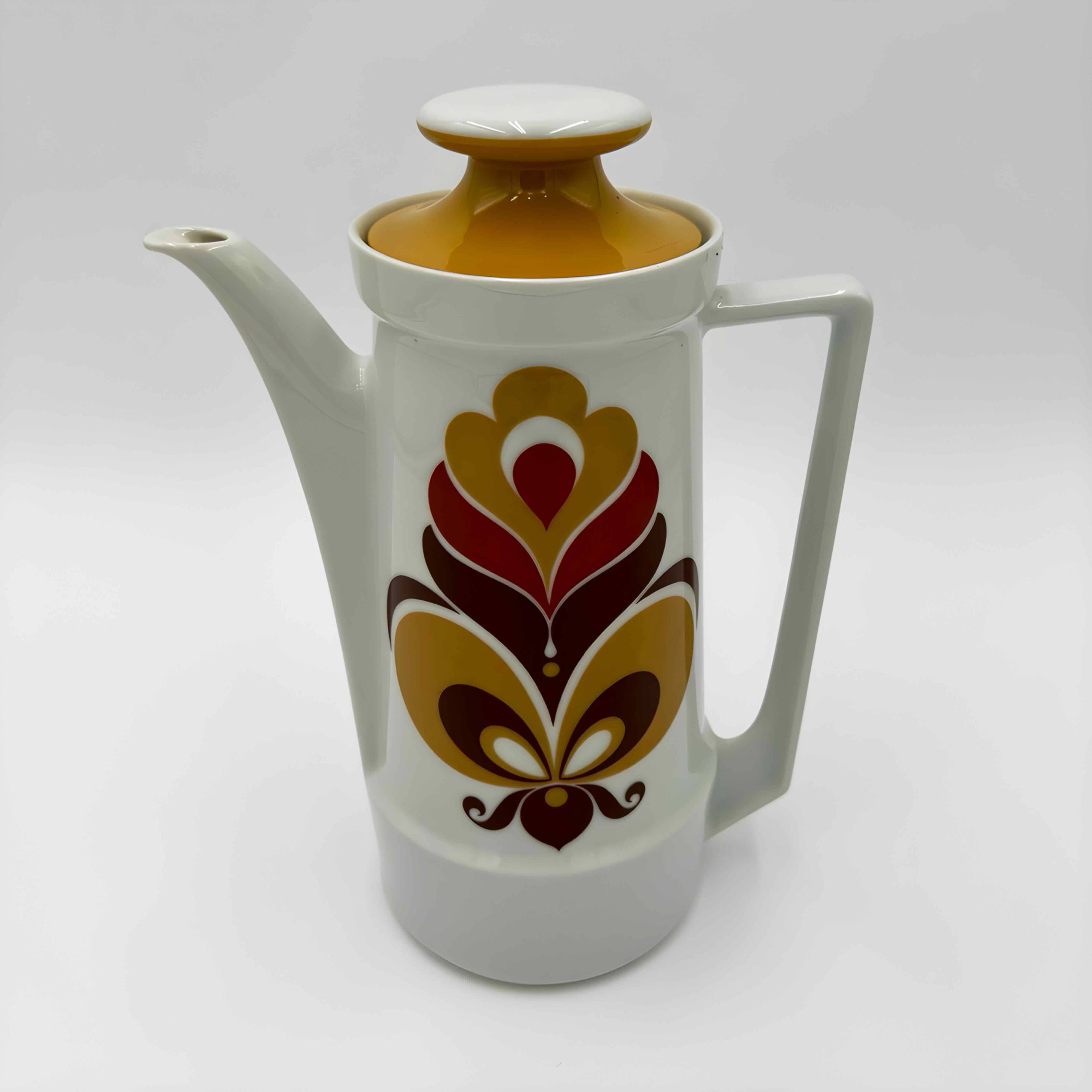 Schirnding fine porcelain pop coffee service, 1970s