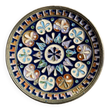 Coupelle Byzantine G. Halkides en émaux cloisonnés sur bronze & cuivre motifs en rosace