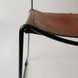 Stacking Chairs by Giandomenico Belotti for Alias, 1980s in leather