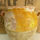 Vernified yellow candied pot