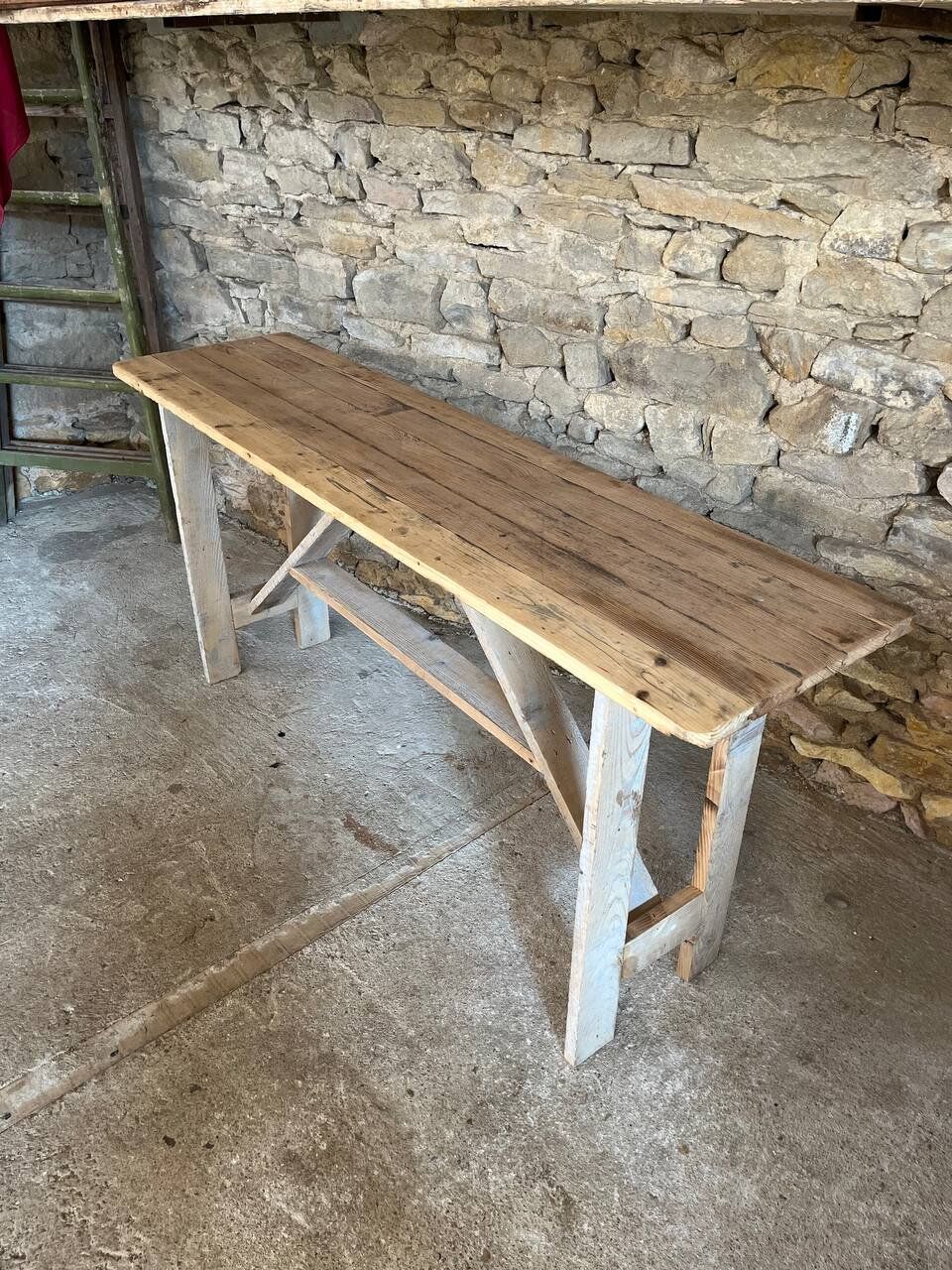 Table / console clear raw wood