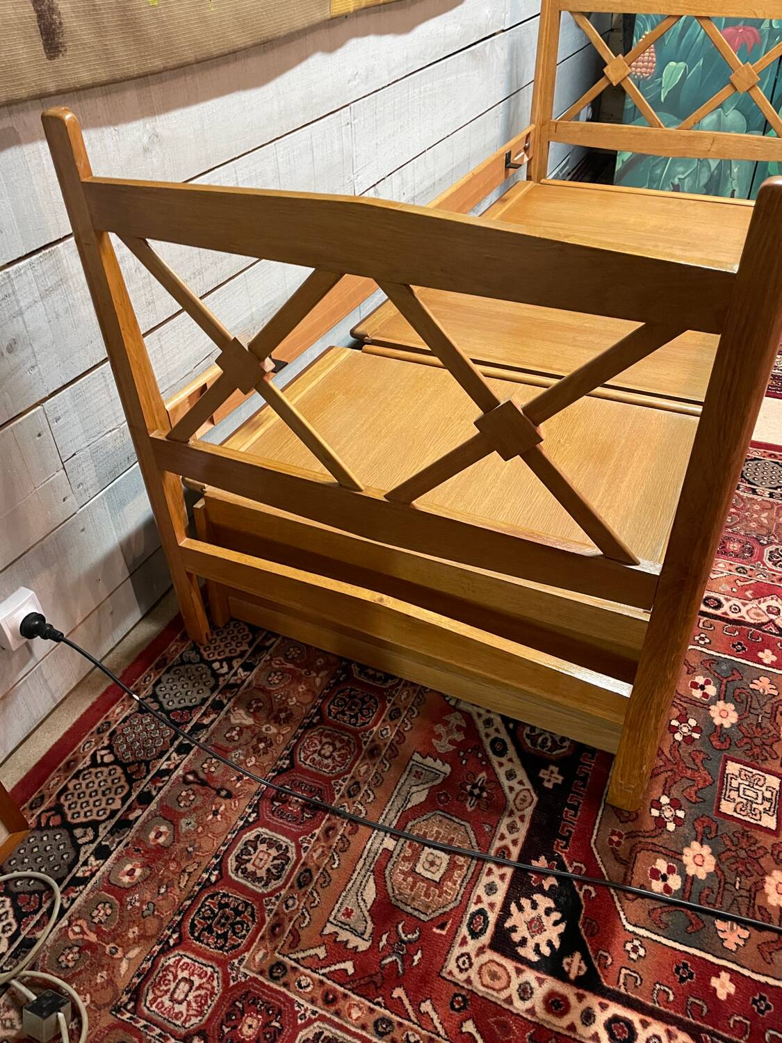 Daybed with vintage box spring, 59/60 cm thick