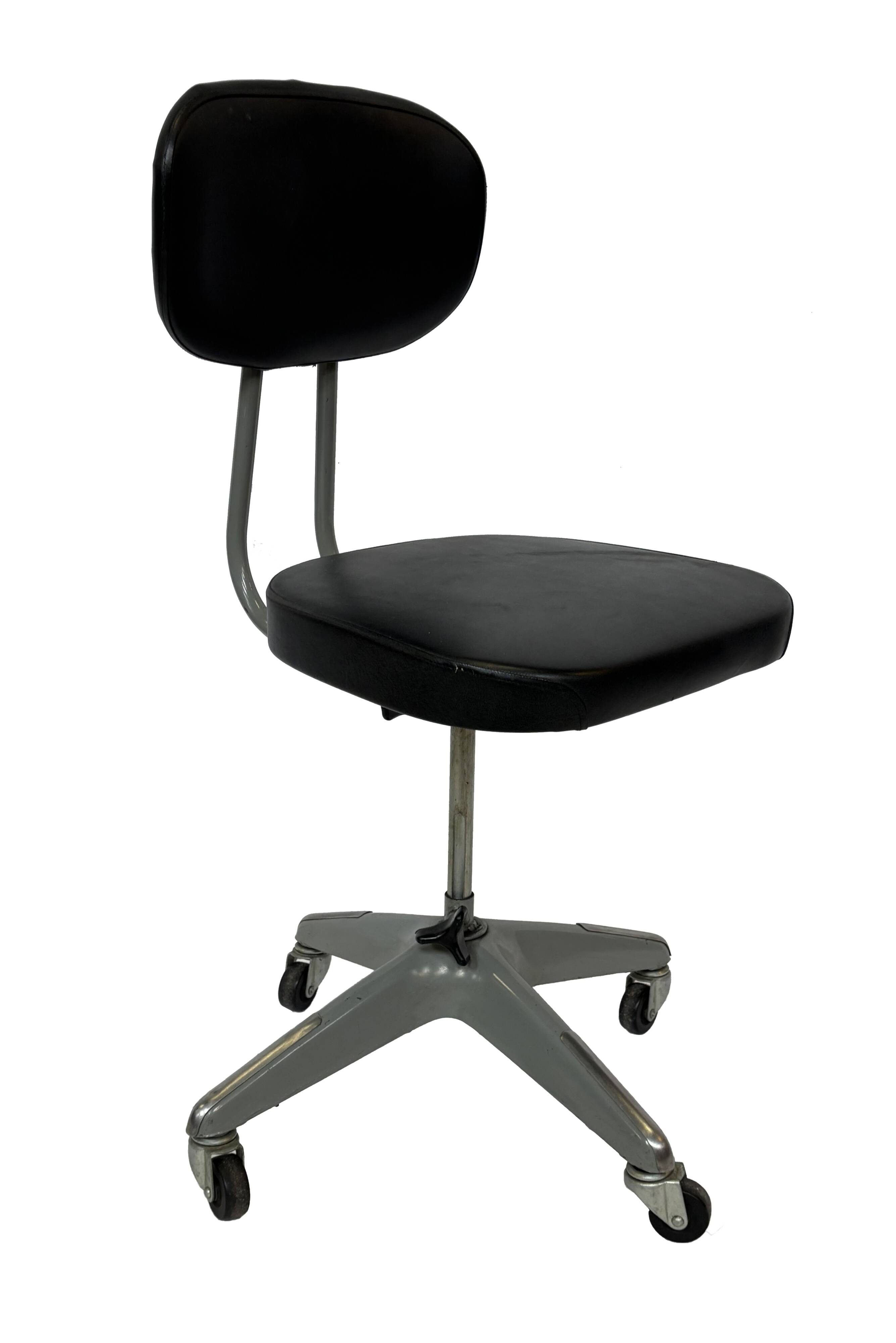 Mid Century Okamura Vintage Office Working Chair of 60's Design